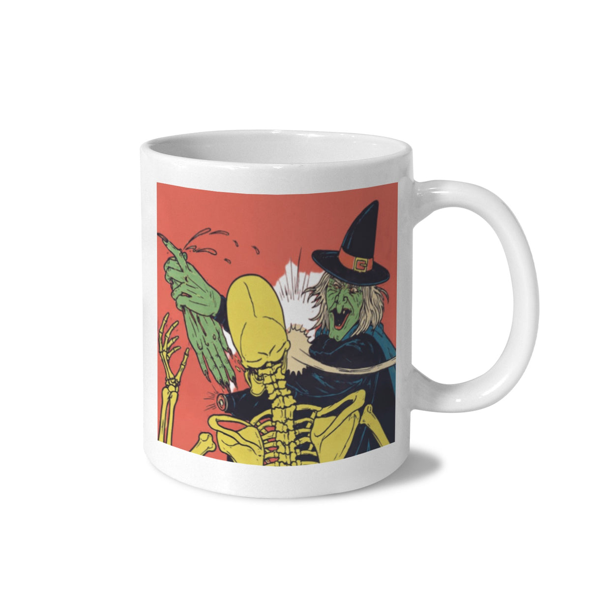 Witch Hat and Stars 11 oz White Ceramic Mug