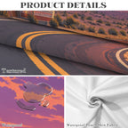 Route 66 Diner 178cm x 140cm Rectangular Tablecloth 70x55inch (QUE)