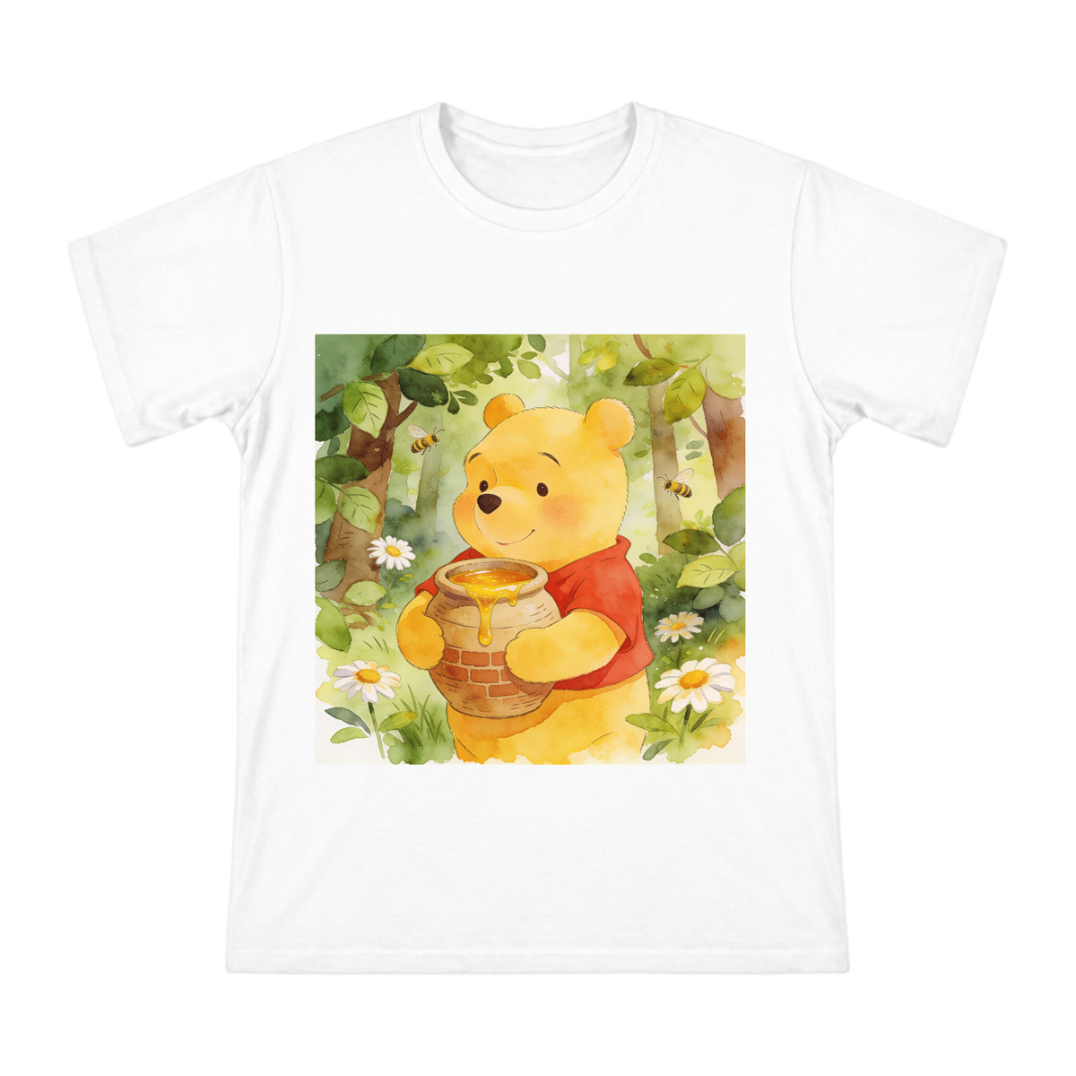 Watercolor Honey Bear in Forest Men's Short Sleeve T-Shirt front [ai-pod:5068a736b2711e290c1667f3085603d8]