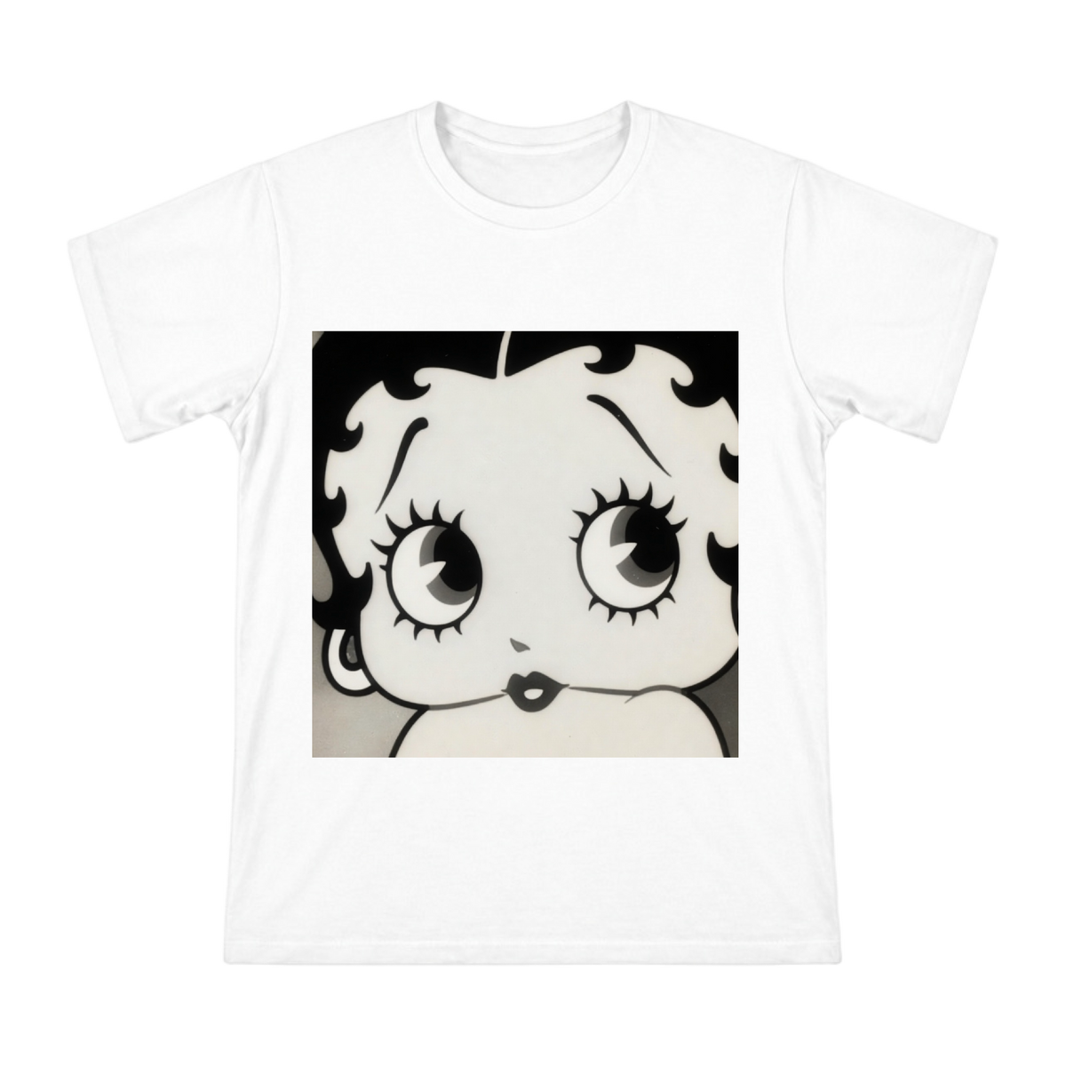 Betty Boop Retro Cartoon Face Men's Custom T-Shirt front [ai-pod:c040d5a9a6c4c90a446824565bc8afbb]
