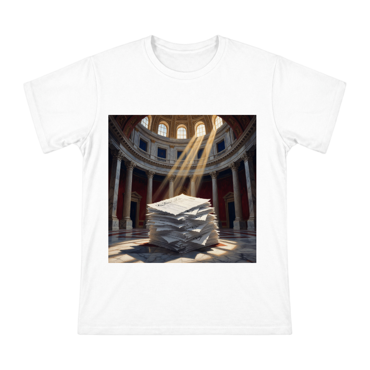 2026 Document Stack Design Men's Cotton T-Shirt (Front-Print Only) front [ai-pod:542398ac28c6a71175e3fb8ed115d004]