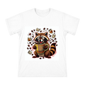 Excited Raccoon with Coffee Vector Art Men's Short Sleeve T-Shirt front [ai-pod:88db34b964e0661e8cfb7ce2e2d1f79d]