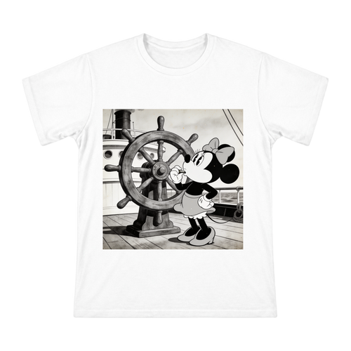 1928 Vintage Minnie Mouse Steamboat Whistle Men's Cotton T-Shirt front [ai-pod:e261ed323430e662b4b4942d5fd97769]