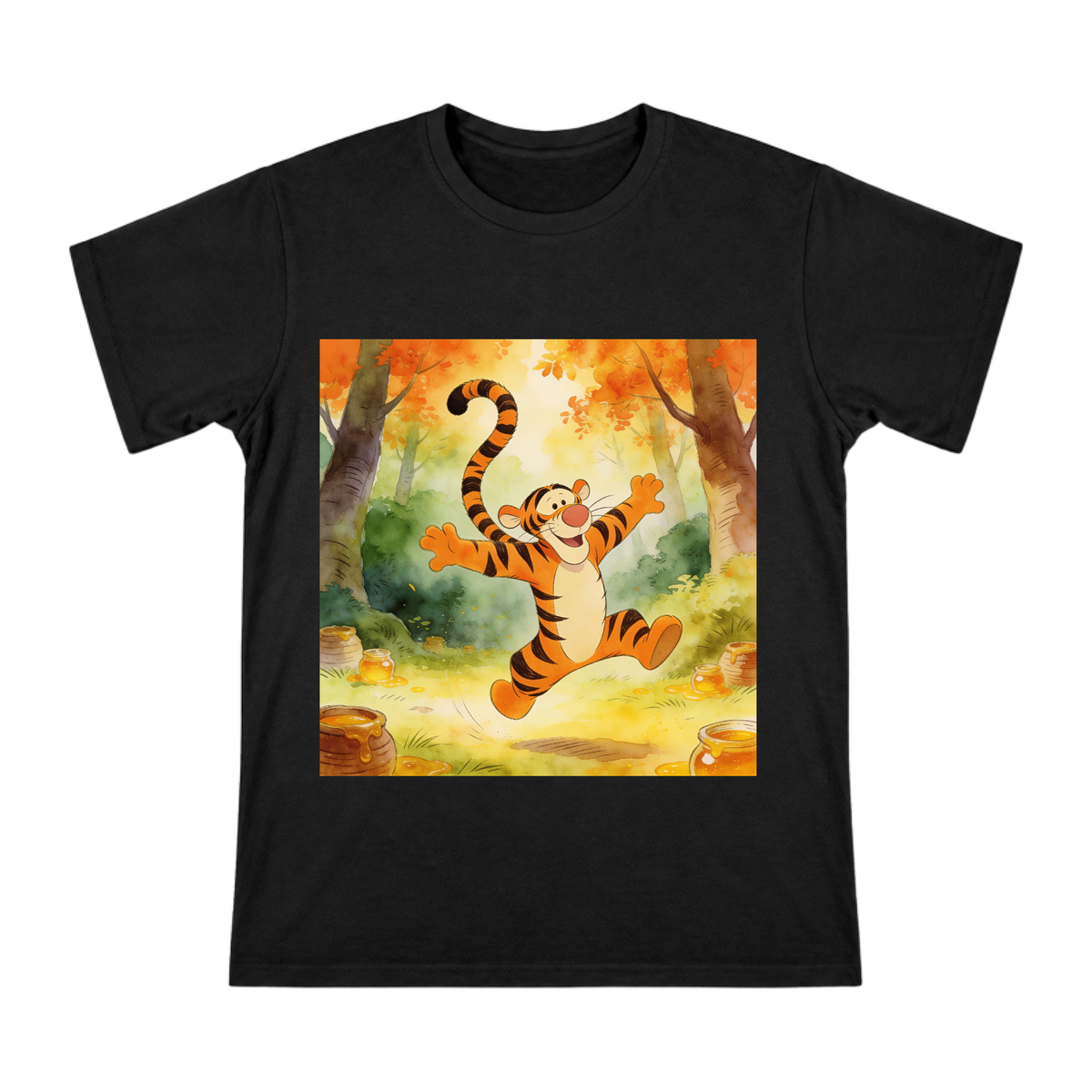 Classic Bouncing Tiger Illustration Men's Short Sleeve T-Shirt front [ai-pod:dbcf704bb4d7a38289059c39d037afe4]