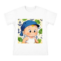 Retro Cartoon Baby with Anchor and Spinach Print Men's Short Sleeve T-Shirt front [ai-pod:3ebfd32dffdafe9d450f08b8b07d3ab5]