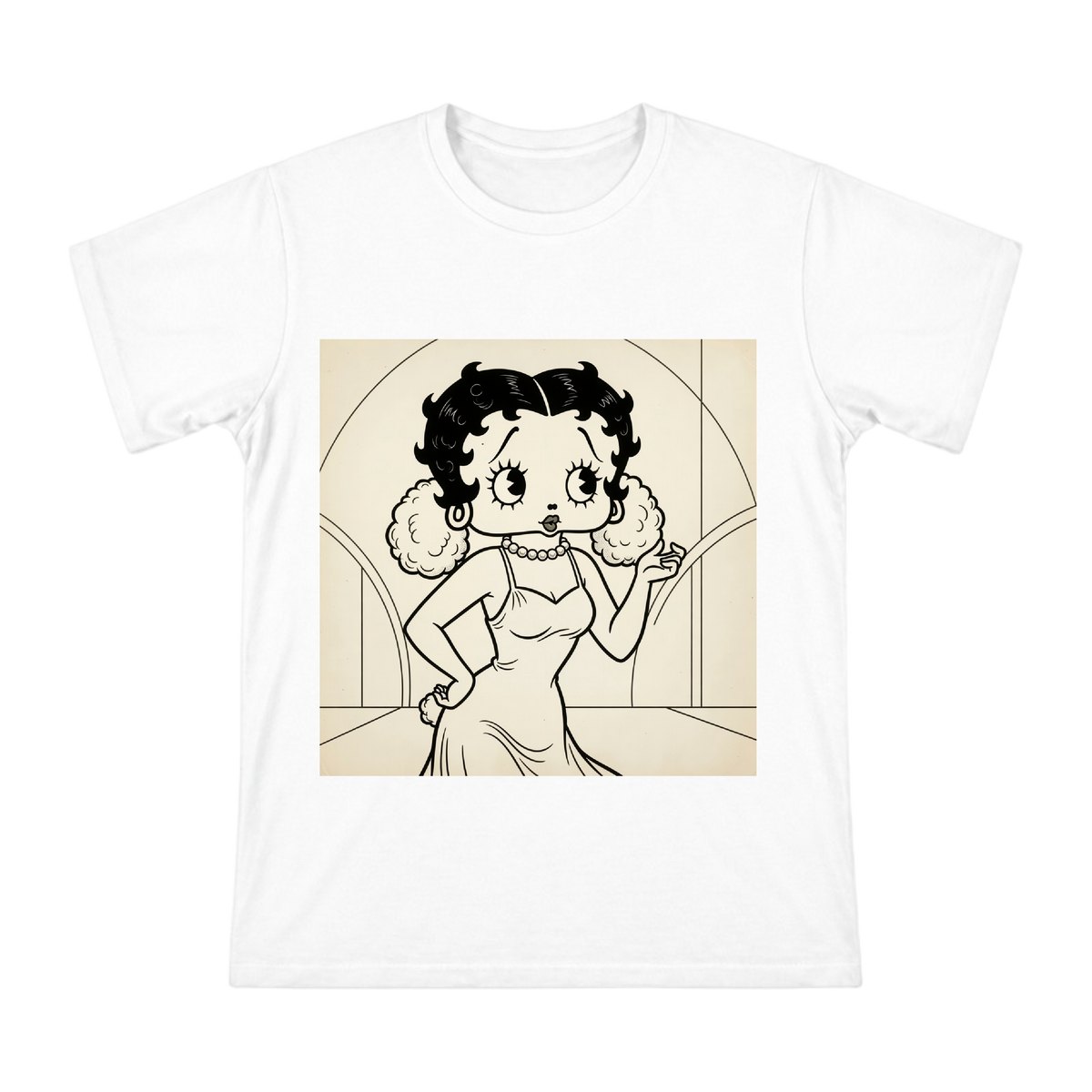 1930s Art Deco Jazz Age Dames Vintage Cartoon T-Shirt front [ai-pod:c028ec2193ad89b6c6b64014e973f245]