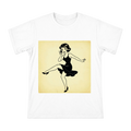 Retro Jazz Dance Silhouette: Vintage Bobbed-Hair Girl T-Shirt front [ai-pod:c20c083d3b113589d5a1566ff4ef2e8d]