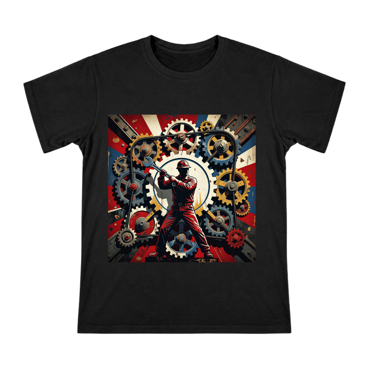 Industrial Worker Gear T-Shirt front [ai-pod:18665ab2fb24b56e96e5f8ca52175b69]