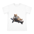 Gym Slacking Orange Cat with Protein Bar Print Men's Heavyweight Cotton T-Shirt front [ai-pod:6237dbe684154d6e46fed9fa07ea4f84]
