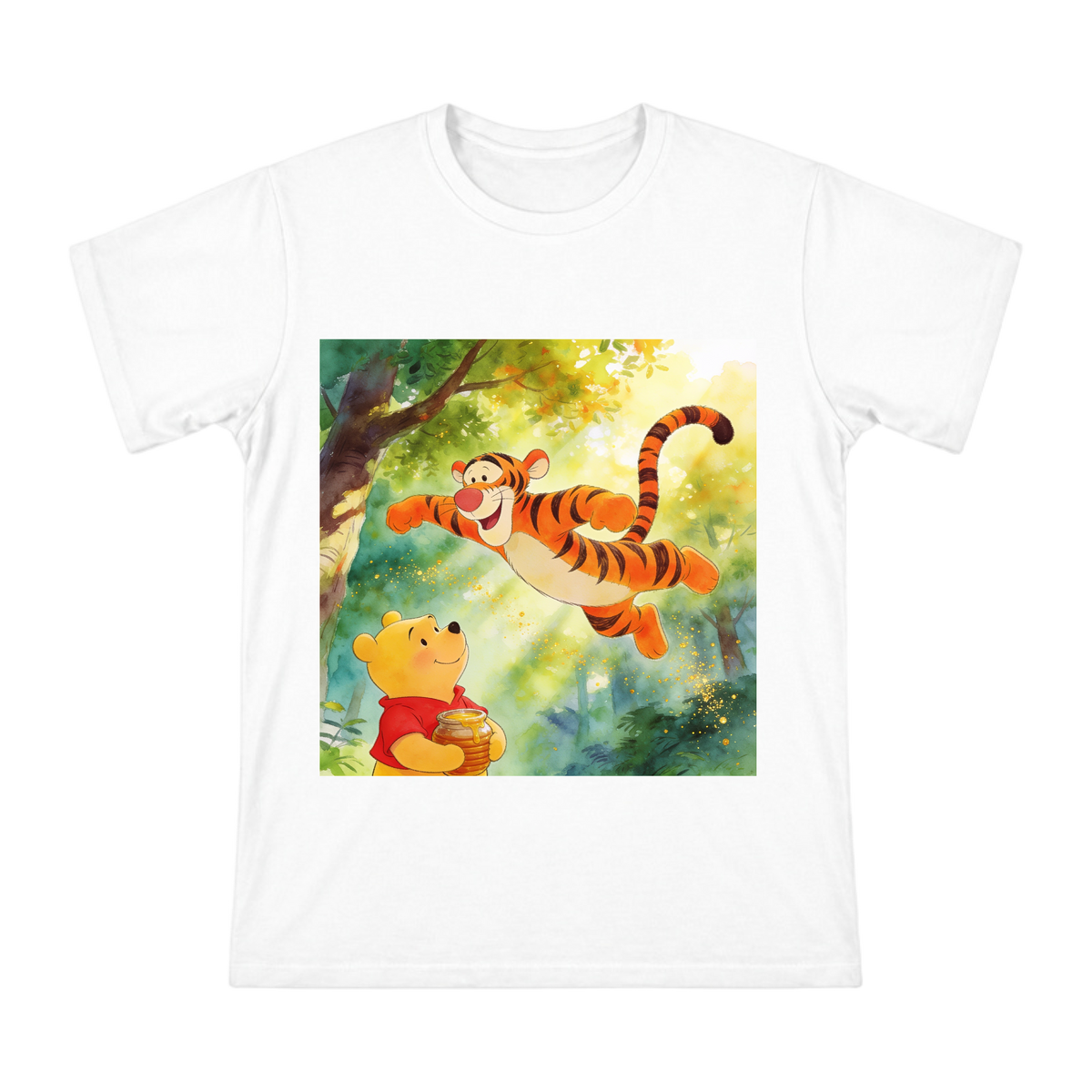 Winnie the Pooh and Tigger Playful Interaction Men's Cotton T-Shirt front [ai-pod:647c715ad7975af8b144d0625901ff90]