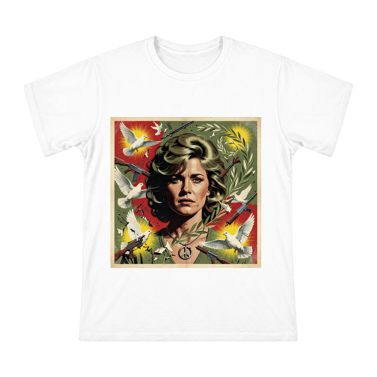 Retro Pop Anti-War Peace Declaration T-Shirt front [ai-pod:a34af739a735a546aecd643f1a2f803d]