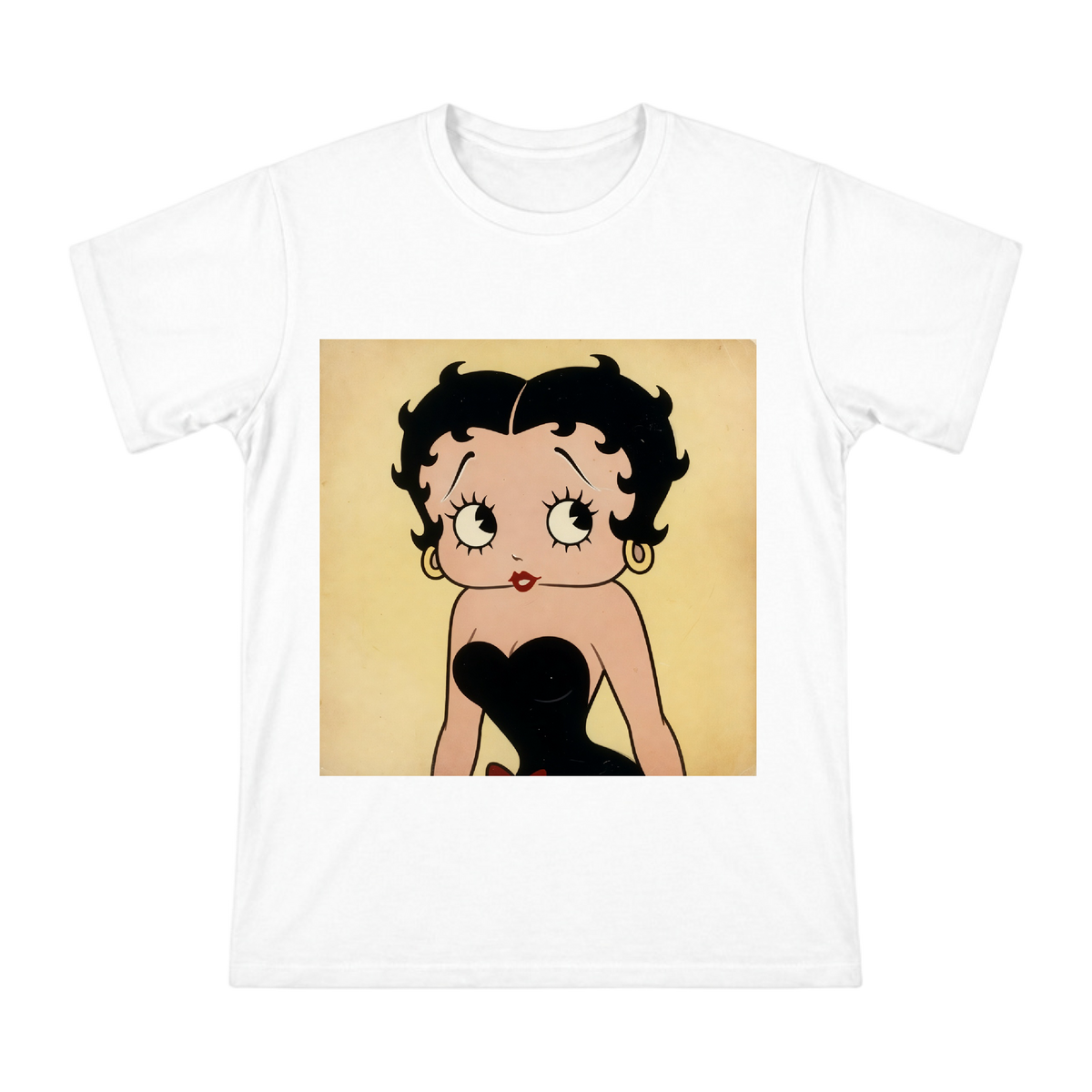 Betty Boop Retro Animation Art Men's Custom Print T-Shirt front [ai-pod:ad074f3a6fe2b0b414f23343913a2381]