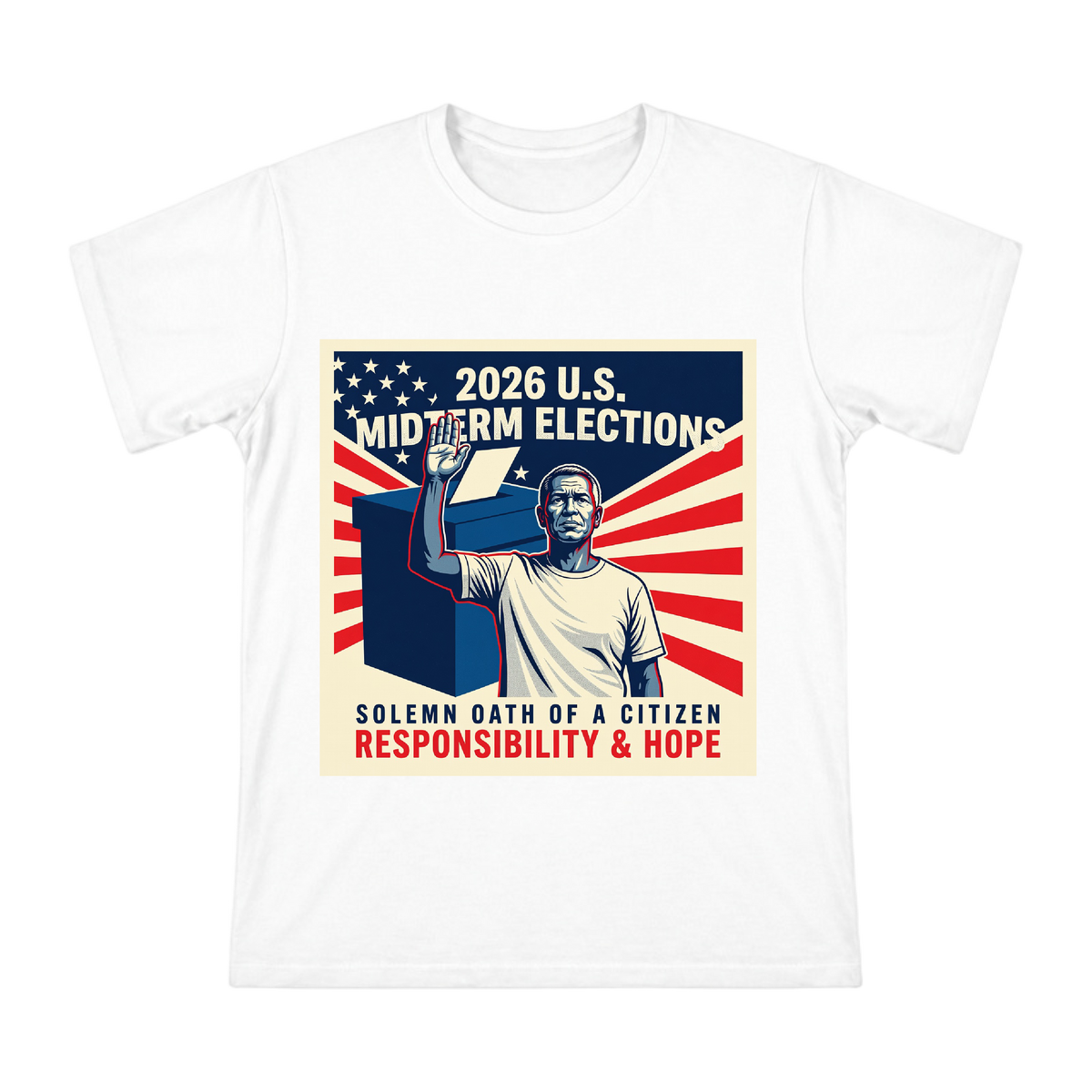 2026 US Midterm Election Solemn Citizen Oath Men's Short Sleeve T-Shirt front [ai-pod:75dabef5345eb2f371fa251262f482a6]