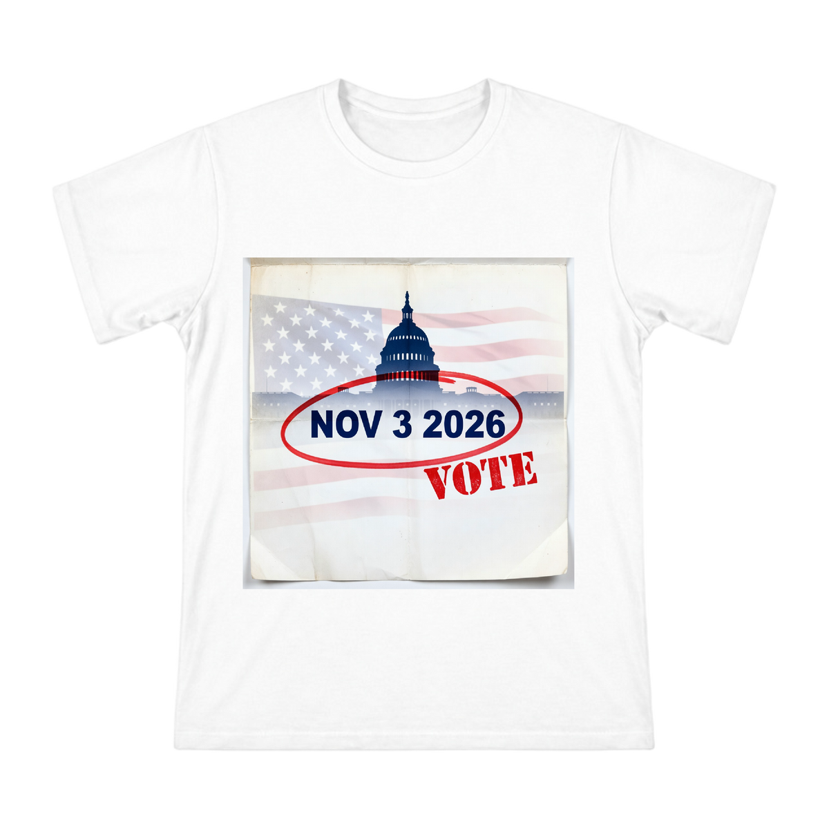 2026 US Election Day Vintage Poster Men's Cotton T-Shirt front [ai-pod:d1858c15c95dcac2430ab1bde926014f]