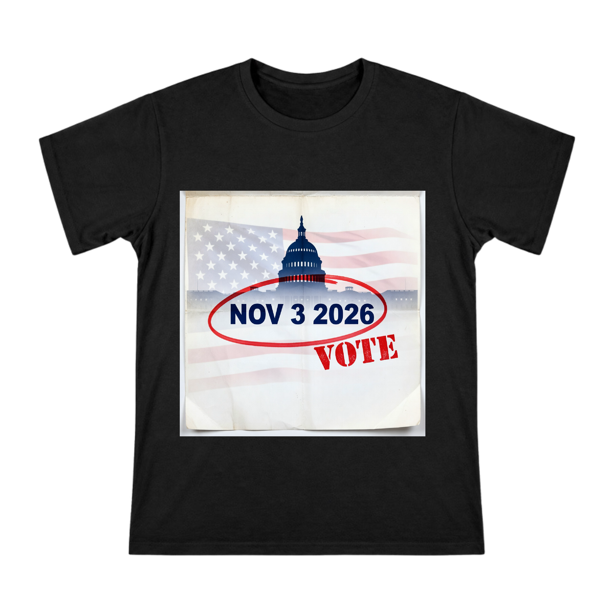 2026 US Election Day Vintage Poster Men's Cotton T-Shirt front [ai-pod:e4c29bd6dc5d5e22f052031108d529d7]