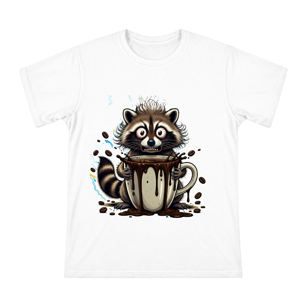 Caffeine Overload Raccoon Men's Short Sleeve T-Shirt front [ai-pod:a92c392d4dc3c32234f391142f72c06f]