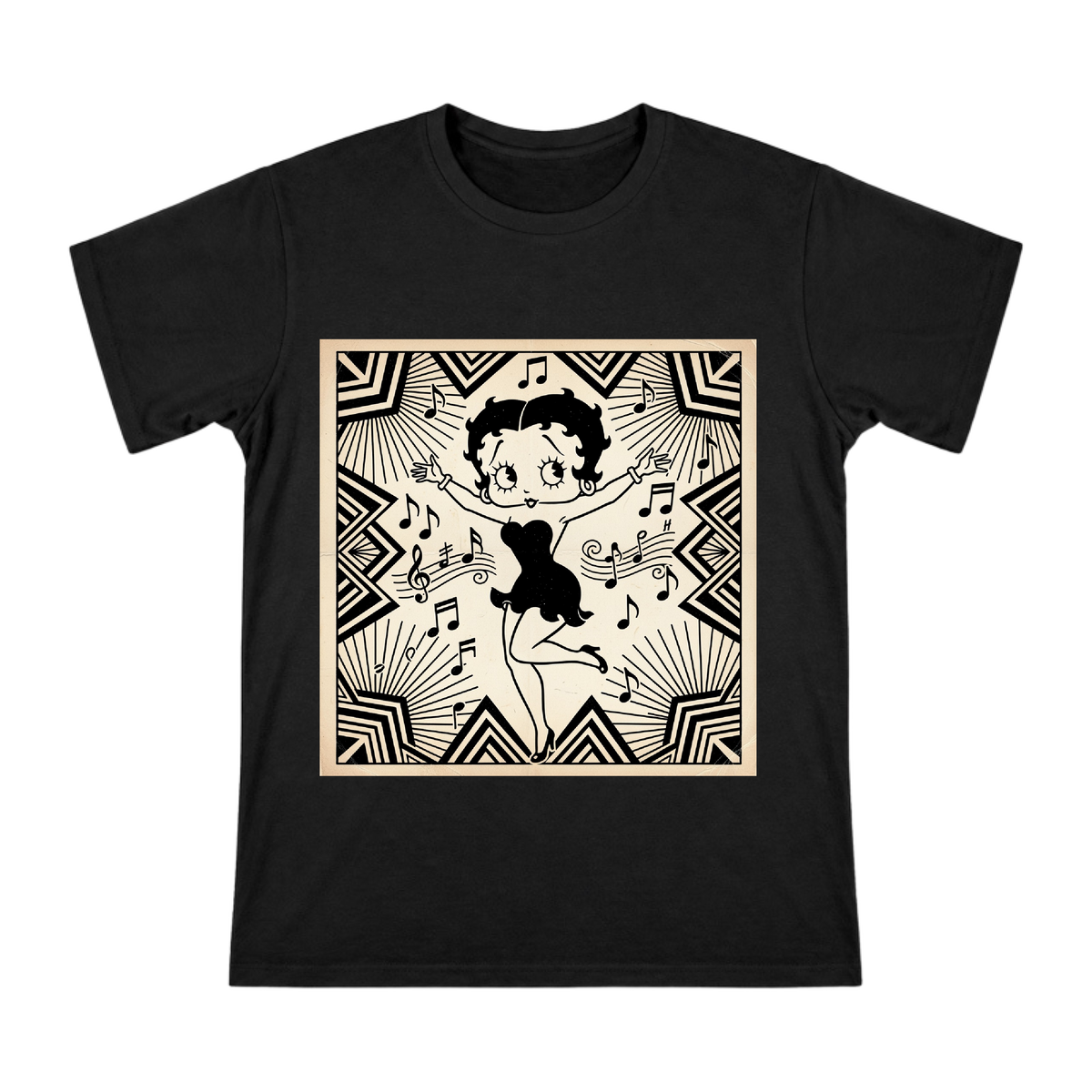 Vintage Jazz Betty Boop Dance Art Men's Custom T-Shirt front [ai-pod:34bd14567bff1e1131d50fe072e04136]