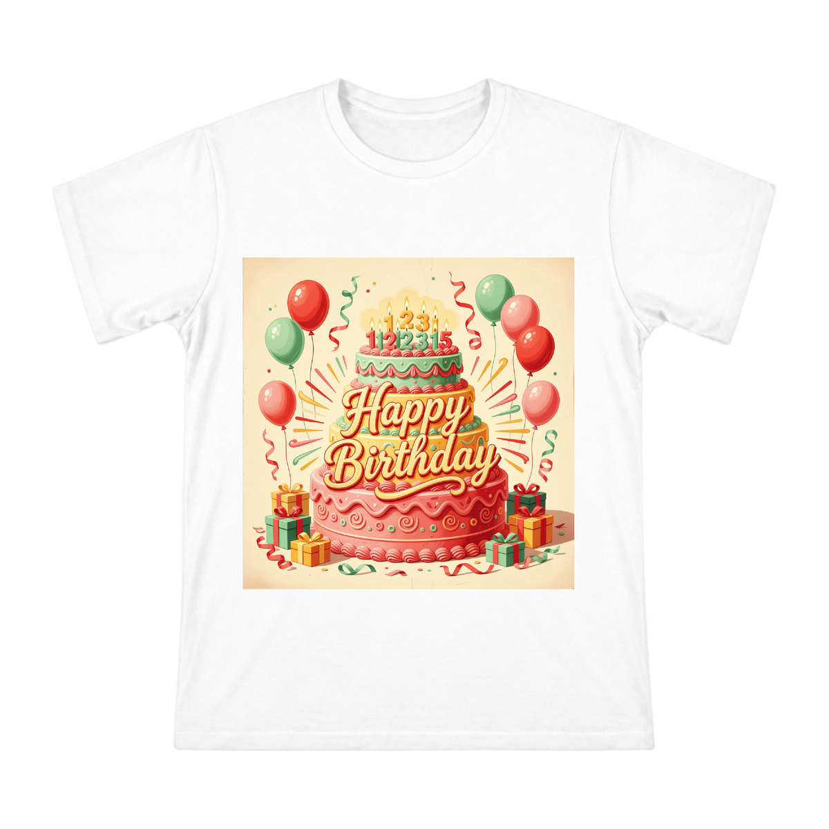 Vintage Birthday Cake Illustration Men's Short Sleeve T-Shirt front [ai-pod:5106d5214e71ba6ce115b2c4f273fc43]