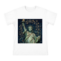 Art Nouveau Statue of Liberty Vintage Print Men's Cotton T-Shirt front [ai-pod:d8b0eb23acdf268b7cde40e8443ed827]