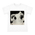 Vintage Cel-Shaded Betty Boop Style Big Eye Portrait Men's Cotton T-Shirt front [ai-pod:4c31b779453d78ec2a6afdf9507616ae]