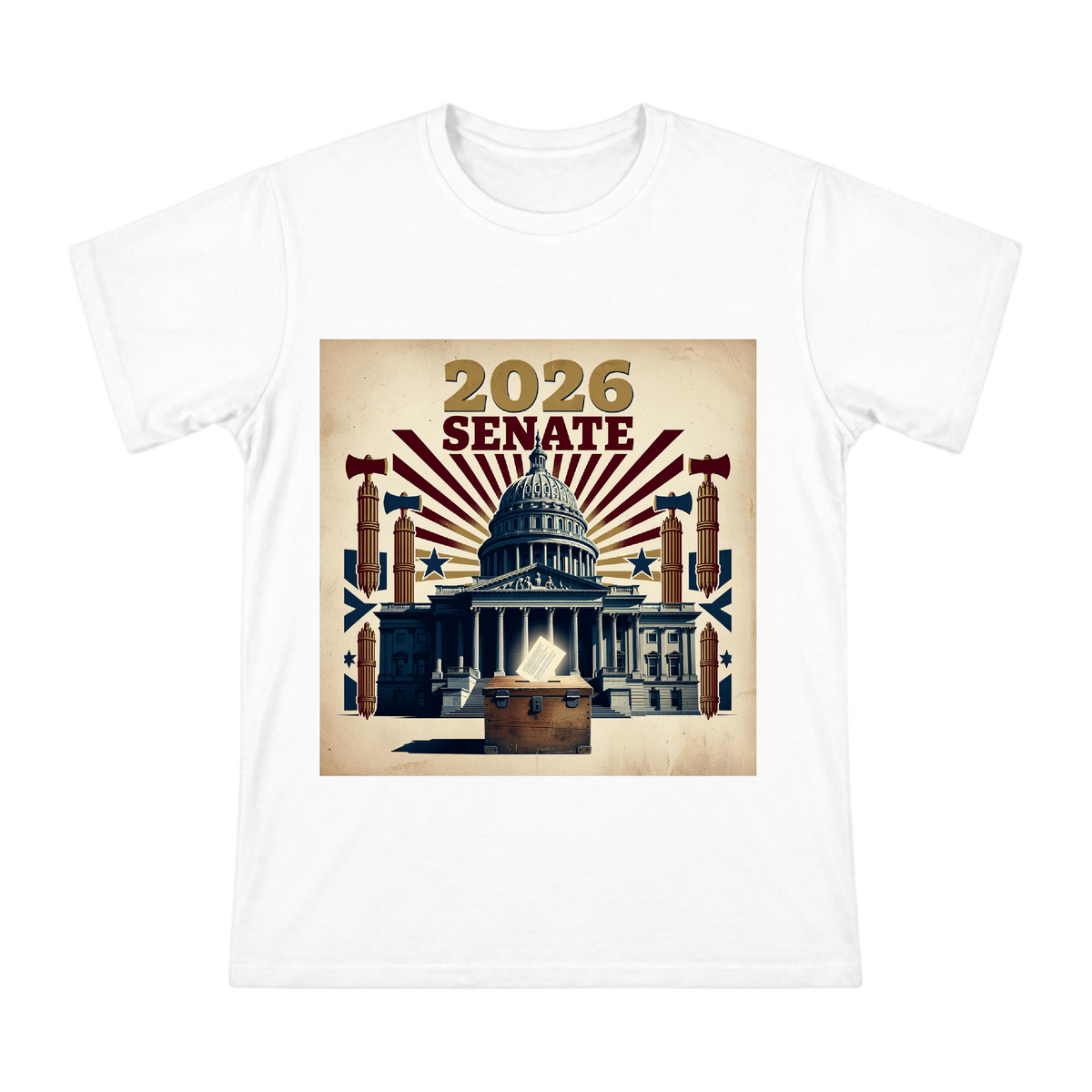 2026 Senate Election Vintage Poster Men's T-Shirt front [ai-pod:cf3c3c119388bda8567470fccd9260c2]