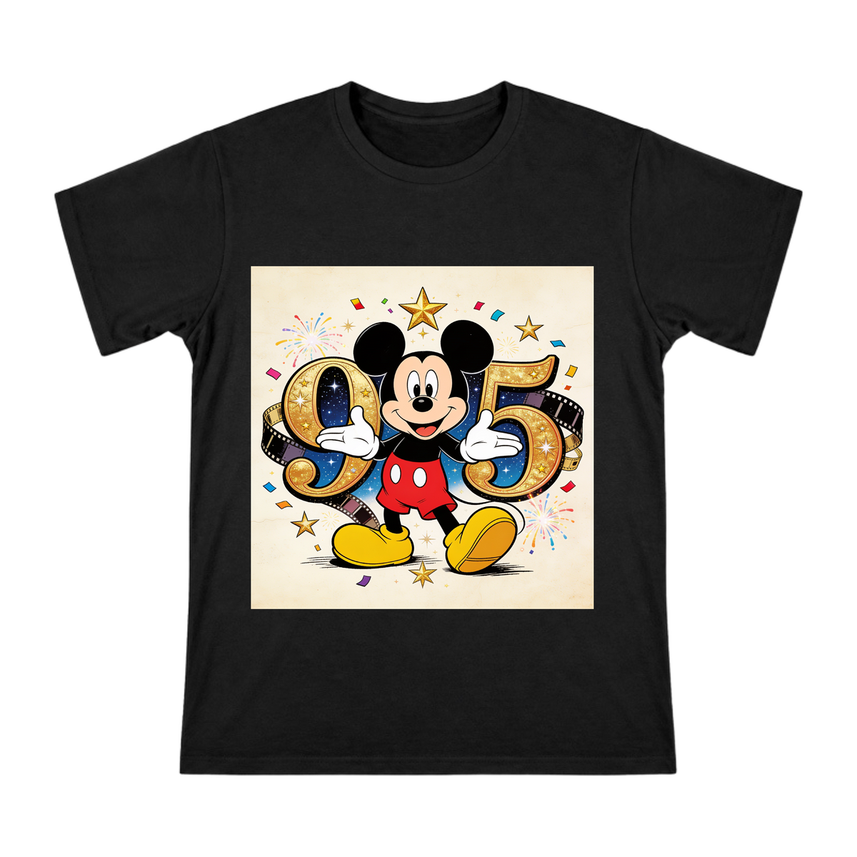 Mickey Mouse 95th Anniversary Celebration Men's Custom Cotton T-Shirt front [ai-pod:21e1ddf65282bff52e65c063a8bb41fd]