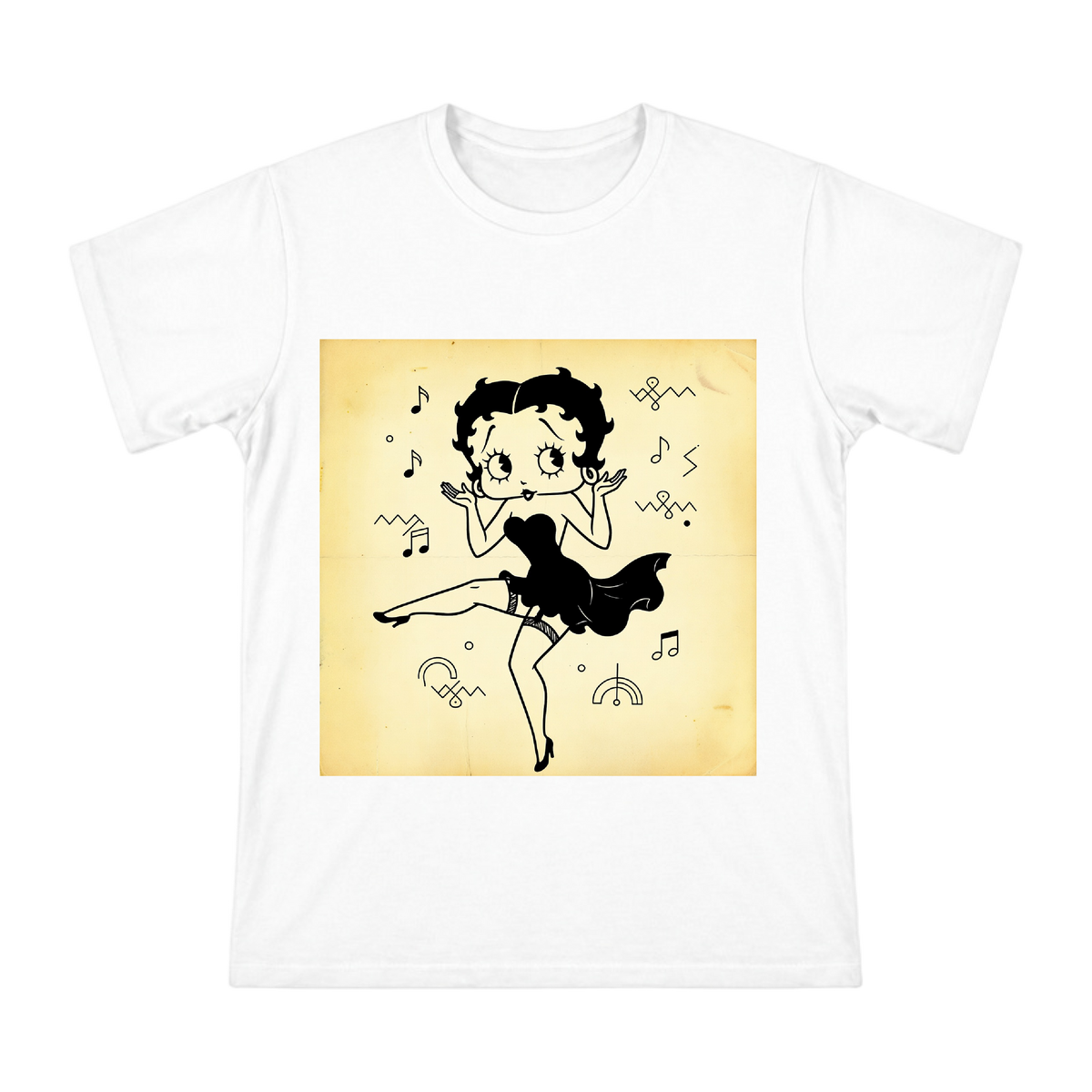 Betty Boop Retro Jazz Line Art Men's Short Sleeve T-Shirt front [ai-pod:87b5004d40becce0eb52e8c72c3aec7f]