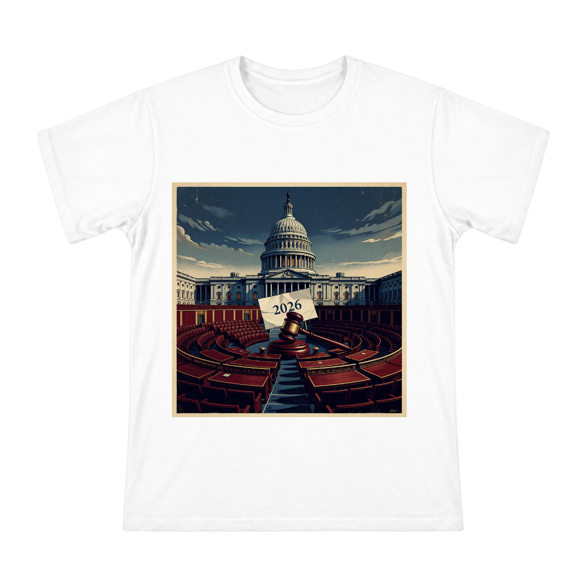 2026 Special Election Gavel and Chamber Illustration Men's Heavyweight Cotton T-Shirt front [ai-pod:c76a5be68397968d6b296a5a98eb0aed]