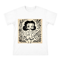 Vintage Jazz Diva with Art Deco Notes Men's Custom T-Shirt front [ai-pod:623488f084b448d44b30e897bb32b3b3]