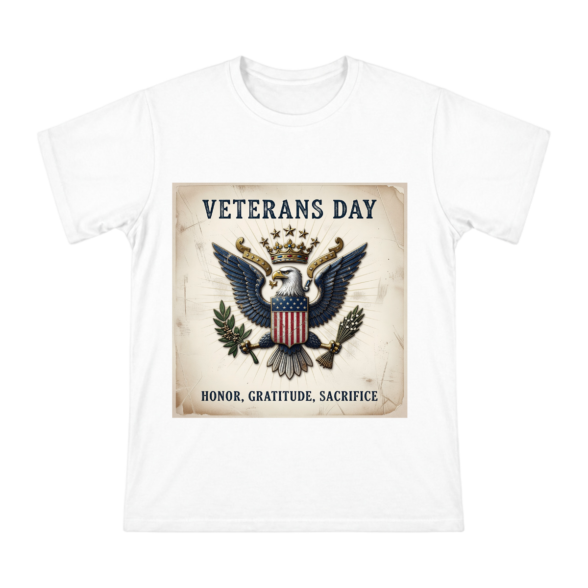 Vintage Distressed American Eagle Emblem Heavyweight Cotton Men's T-Shirt front [ai-pod:6176ddea2acee620627bd0a712001b8a]