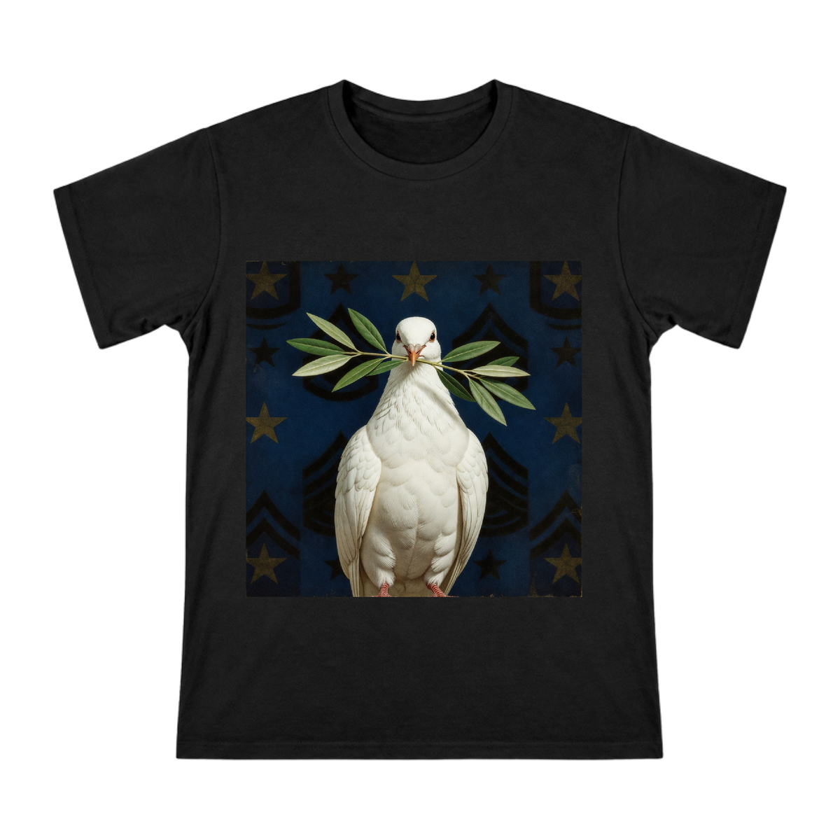 Vintage Dove with Olive Branch Men's Custom T-Shirt front [ai-pod:07bf0485b751b9b0b9aba465b0aa0885]