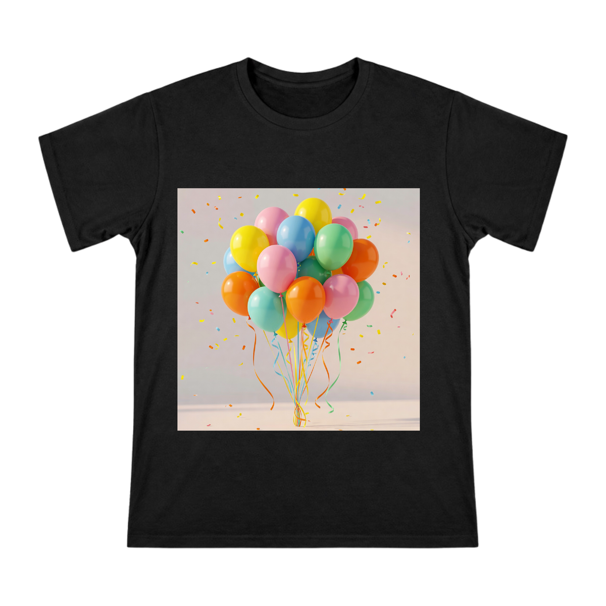 Colorful Balloon Bundle and Ribbons Custom Print Men's Short Sleeve T-Shirt front [ai-pod:b17ef31914b2b2a3dd56982b48745186]