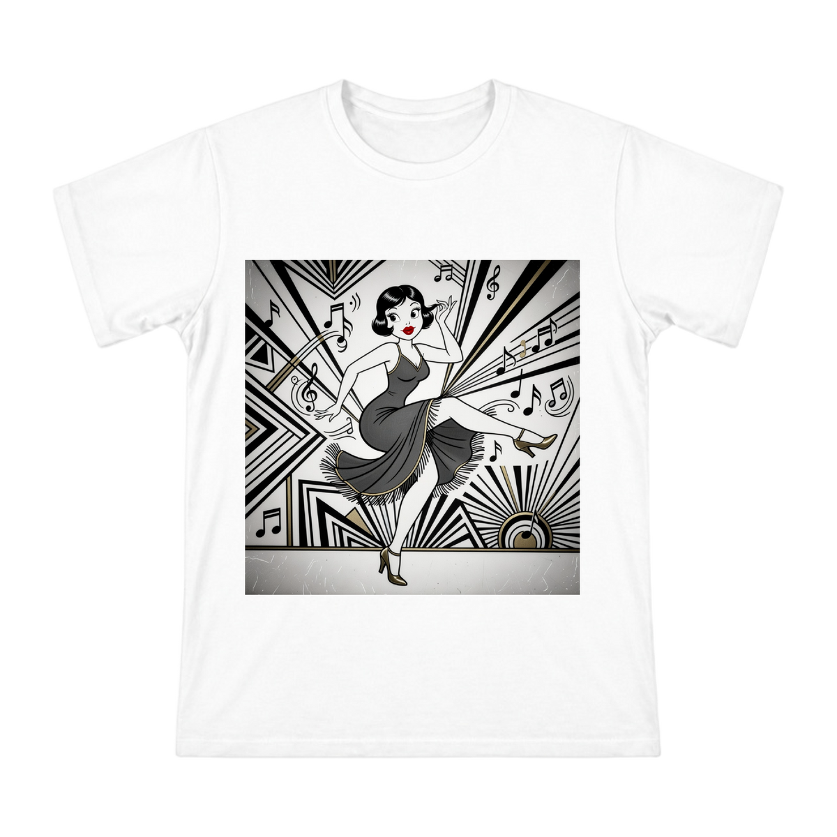 1920s Jazz Age Art Deco Dancer Print Men's Short Sleeve T-Shirt front [ai-pod:1771ca4aa9c9be1b9dc28e94e9592cc6]