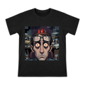 Low Battery Warning: Exhausted Office Worker Comic T-Shirt front [ai-pod:3b720b0e3b2c140e793de7e51fb7b158]