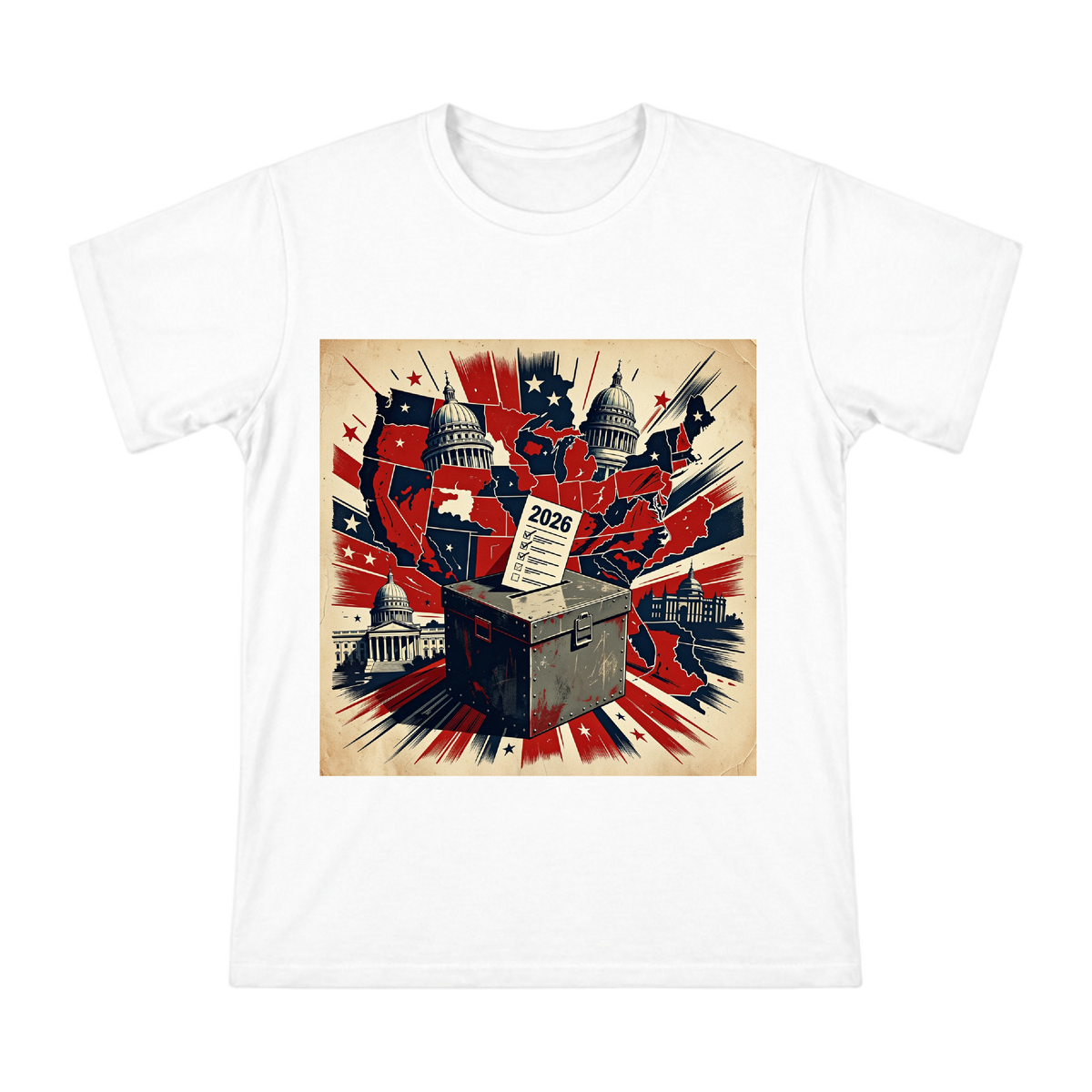2026 Retro Metal Ballot Box Illustration Men's Heavyweight Cotton T-Shirt front [ai-pod:7f210f8b29d5df43aa477233ba2f69b9]