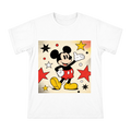 Retro Pop Art Mickey Mouse Waving Print Men's Cotton T-Shirt front [ai-pod:e2ff8c2dac7f328e67ee9e895e8bf2d0]
