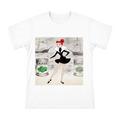 Vintage 1930s Red-Haired Cartoon Woman in Black Dress and White Collar Unisex Short Sleeve T-Shirt front [ai-pod:653f181d36870a403f45d3189c544630]