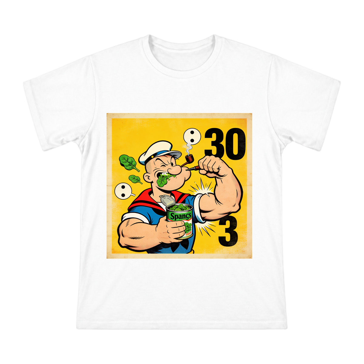 Vintage American Comic Sailor Eating Spinach Men's Short Sleeve T-Shirt front [ai-pod:36fffb8c5c7e59762602b46c536ec273]