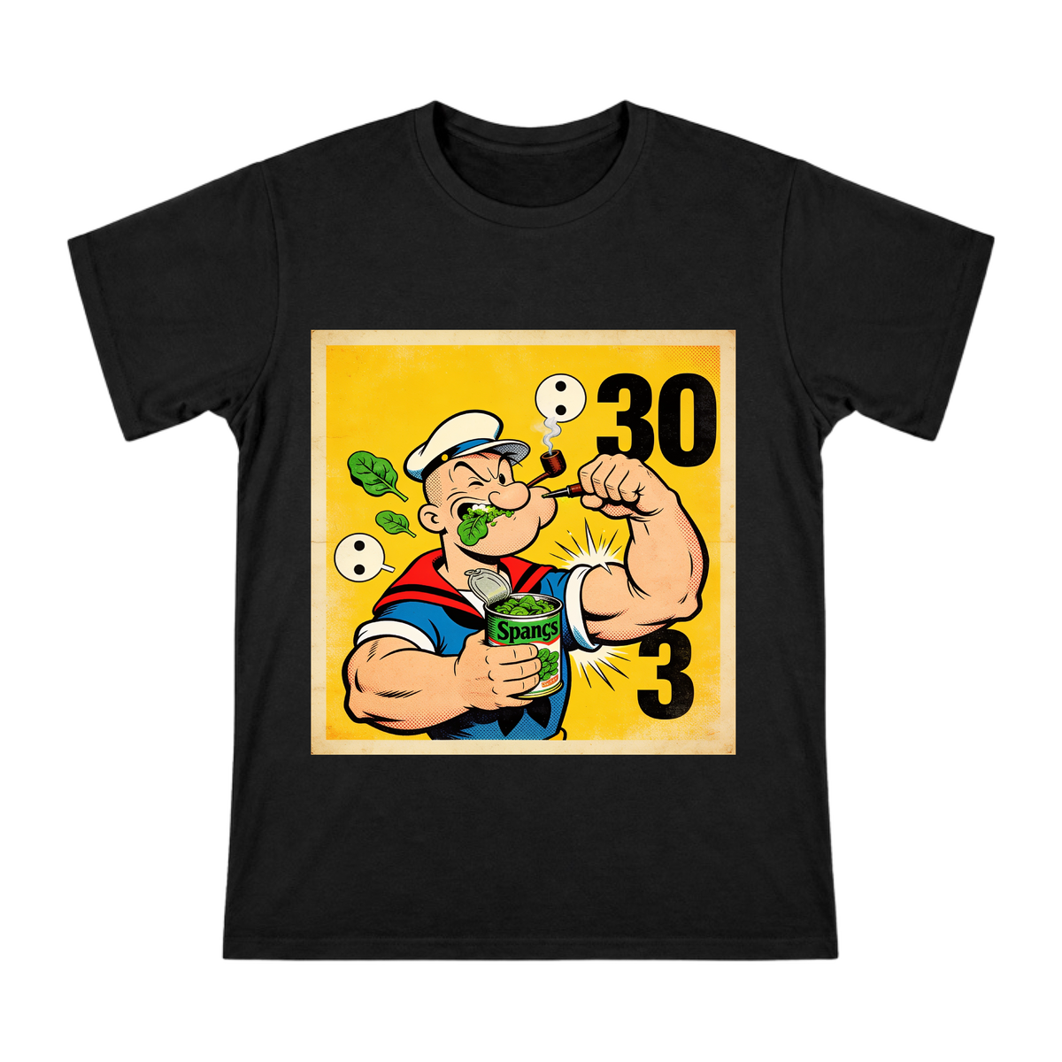 Vintage American Comic Sailor Eating Spinach Men's Short Sleeve T-Shirt front [ai-pod:2e6ae10eac3e60cd7bfaf75ecbaffc8e]