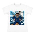 Angry Captain in Classic Belgian Comic Style - Men's Premium Cotton Short Sleeve T-Shirt front [ai-pod:ad8b7a09cda15c21aee908e4a0672b5a]