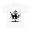 Retro Jazz Dancer with Fringed Dress T-Shirt front [ai-pod:7e1742711b275180136e5d3d03f6ad0a]