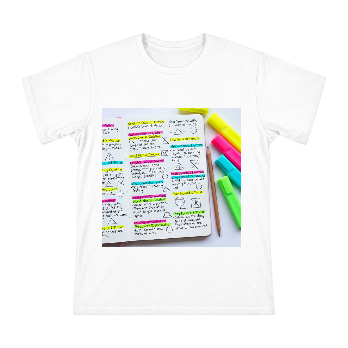 Study Notes Highlighted Men's Short Sleeve T-Shirt front [ai-pod:ae61bb02f742ad850857bce212d1cf71]
