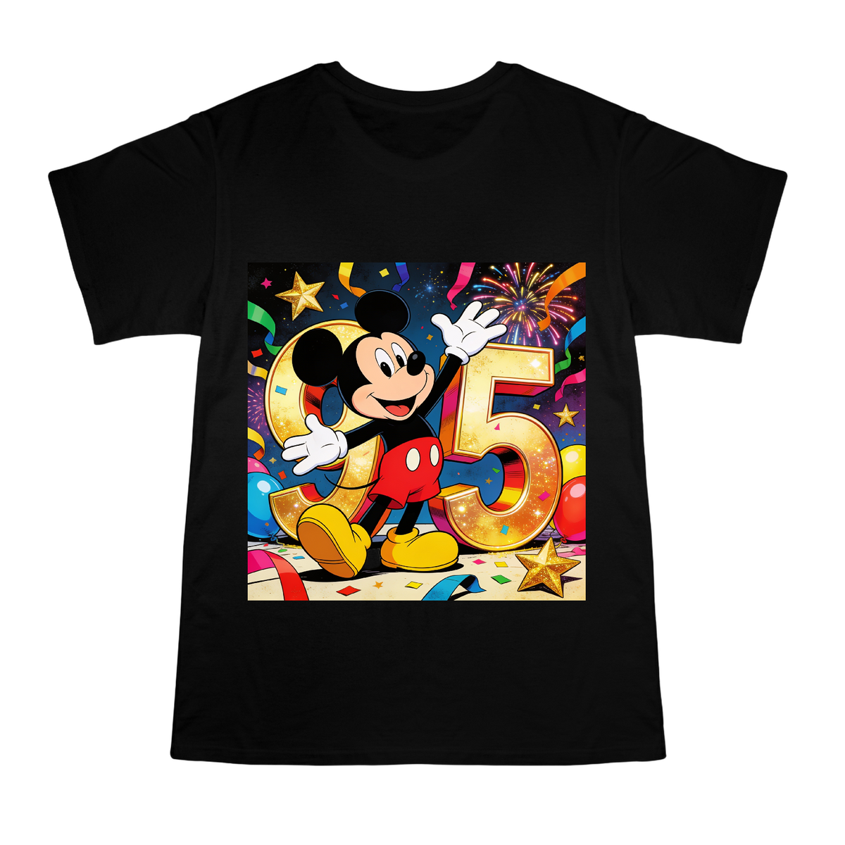 Mickey Mouse 95th Anniversary Celebration T-Shirt front [ai-pod:ec28fbeb940ef3bc85e4b5199f8c6598]