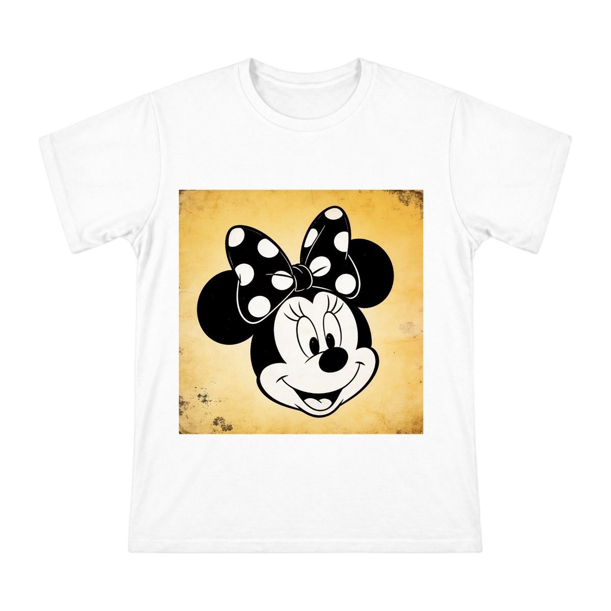 Vintage 1928 Mickey Mouse Minnie Head Portrait Print | Men's Heavyweight Cotton T-Shirt (Front-Print Only) front [ai-pod:9f18cdecfa1a54a977907017399817f4]