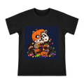 Halloween Raccoon Candy Heist Men's Custom T-Shirt front [ai-pod:95cb4a53eb7363275caf3edc1975c7f9]