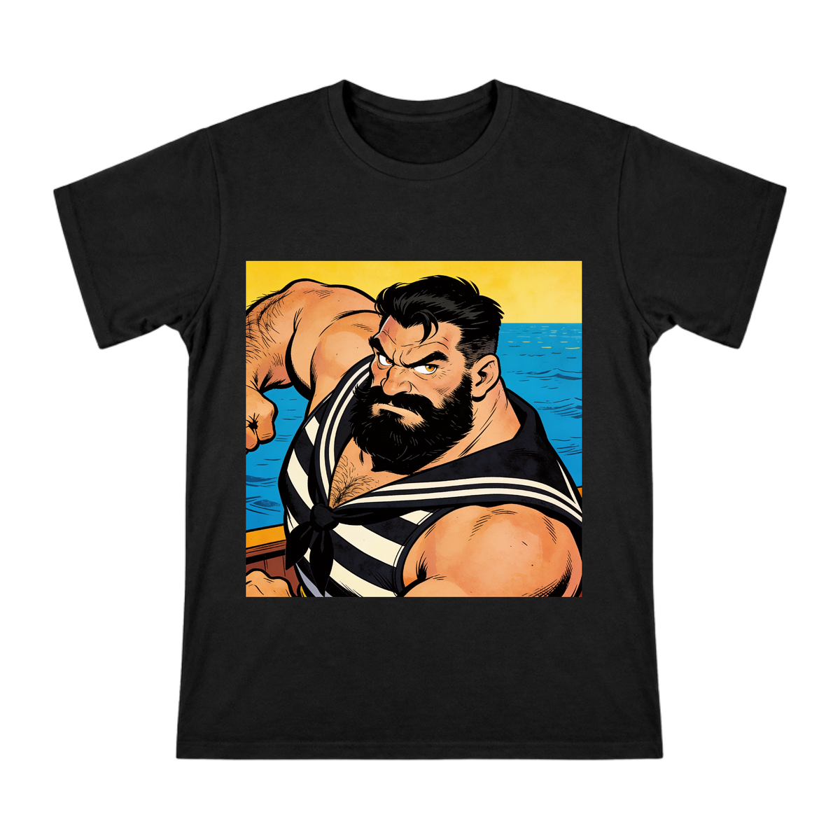 Vintage American Comic Bluto Sailor Men's Custom T-Shirt front [ai-pod:1f43daa6476d1ceeb985ebe48abe4283]