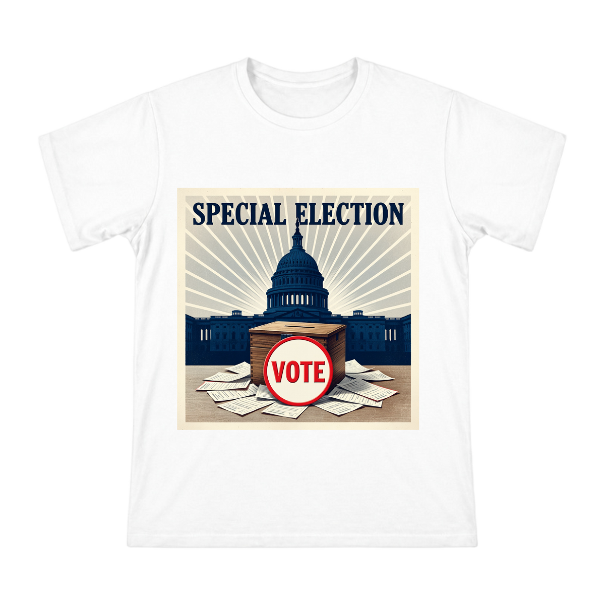 Vintage Capitol Voting Poster on Men's Cotton T-Shirt front [ai-pod:a3b8f042a85ffe6ae39dbdcc53ff64a9]
