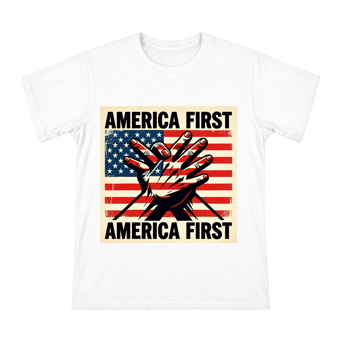 Vintage American Flag & Hands Power Graphic Men's Heavyweight Cotton T-Shirt front [ai-pod:0587d3547a6a53710e24e19286299241]