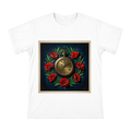 Veterans Day Tribute Vintage Brass Pocket Watch and Red Poppy Memorial T-Shirt front [ai-pod:5fd7f2daca75f5b08dbdf23490e06233]