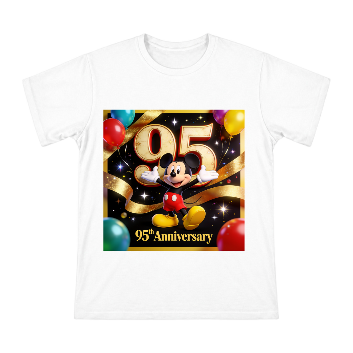 Mickey Mouse 95th Anniversary Vintage Gold Celebration Men's Short Sleeve T-Shirt front [ai-pod:bdddb3461fe020bfc7c4d560eae4502f]